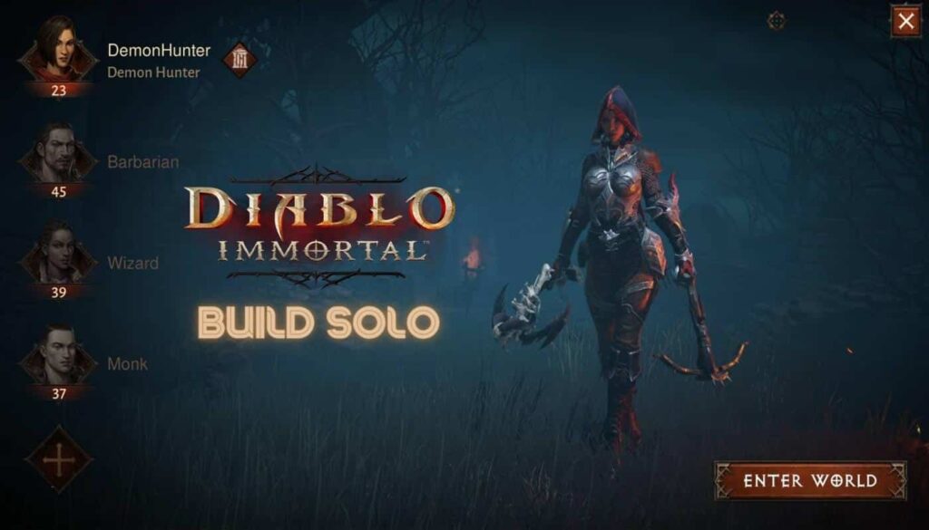 Build Demon Hunter de Diablo Immortal para jogar solo