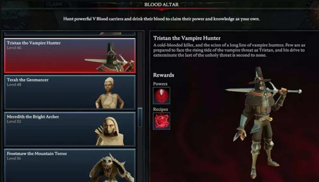 Como vencer Tristan, o caçador de vampiros em V Rising