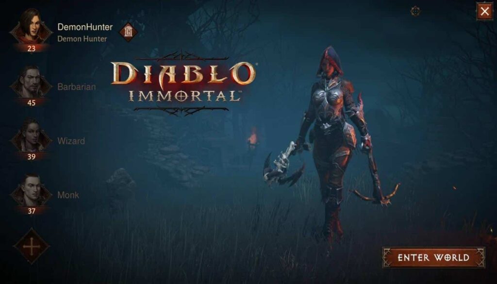 Todas as Habilidades do Caçador de Demônios Diablo Immortal