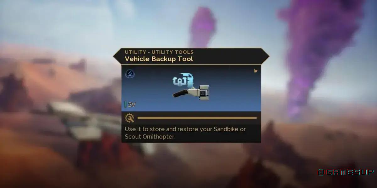 Dune Awakening Vehicle Backup Tool