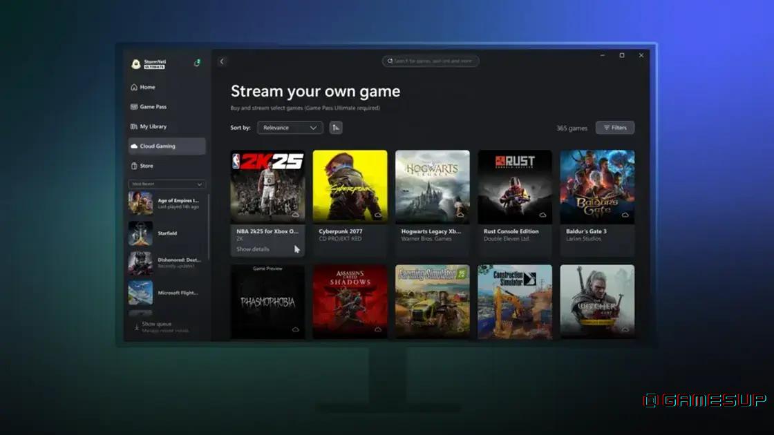 streaming de jogos do Xbox no PC