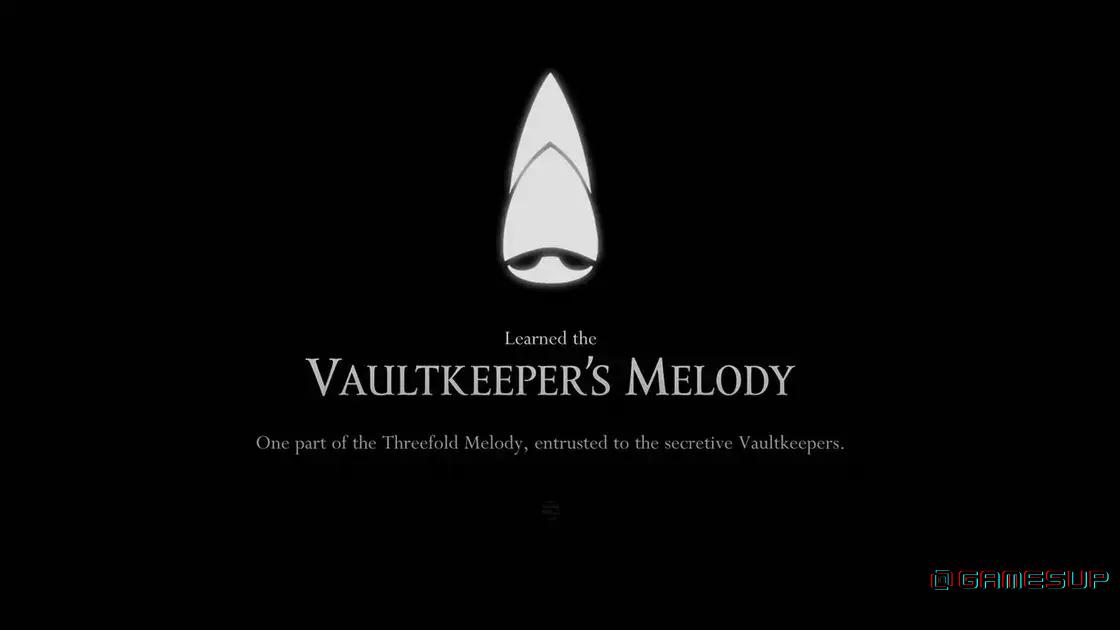 como aprender a melodia do guardião do cofre em Silksong