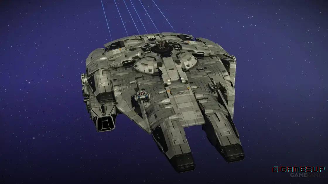 como construir a Millennium Falcon em No Man's Sky