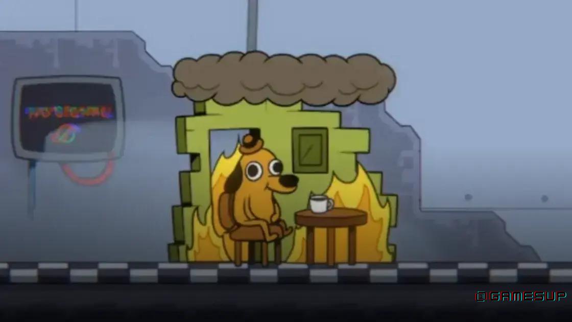 meme This Is Fine jogo