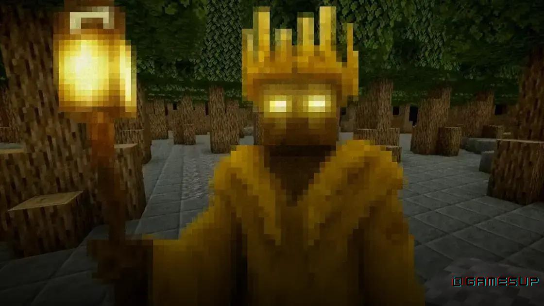 Rei em Amarelo Minecraft