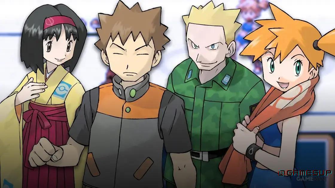 Pokémon FireRed e LeafGreen líderes de ginásio