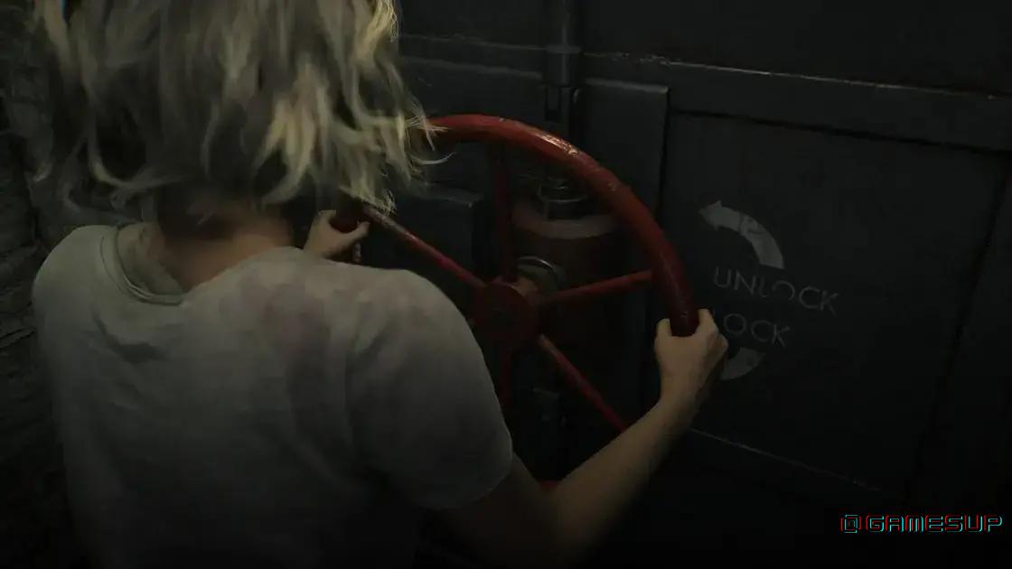 como abrir a porta do handwheel em RE9