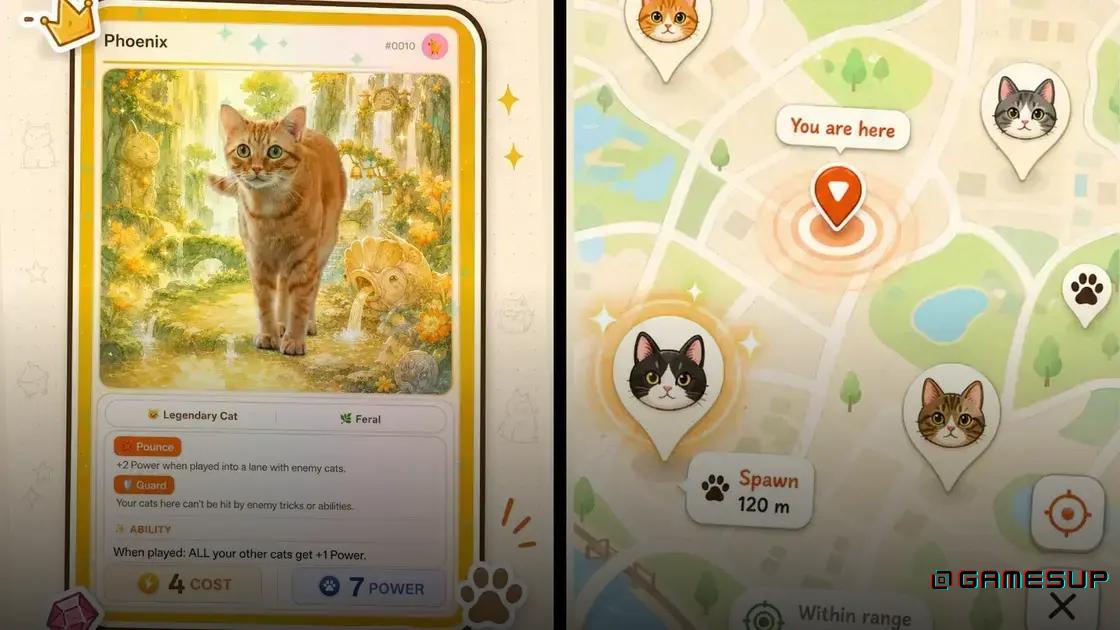 jogo mobile de colecionar gatos