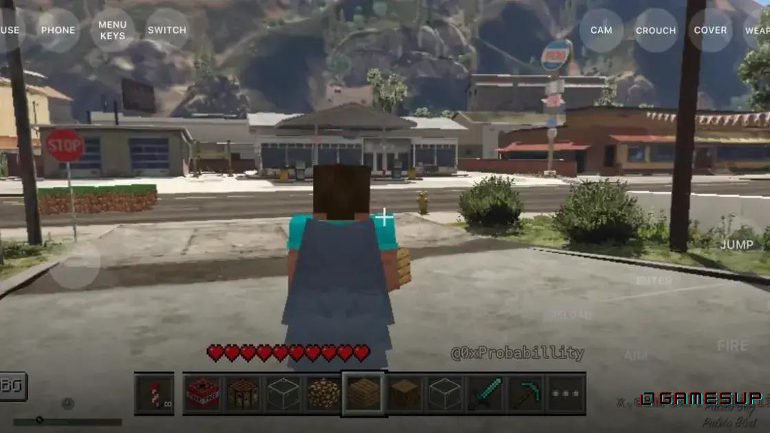 Minecraft no GTA 5